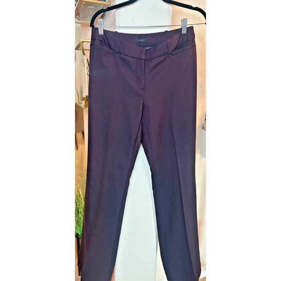 Worthington Curvy Fit Boot Cut Slacks Maroon/Black Mid Rise Size 6 - Picture 1 of 4